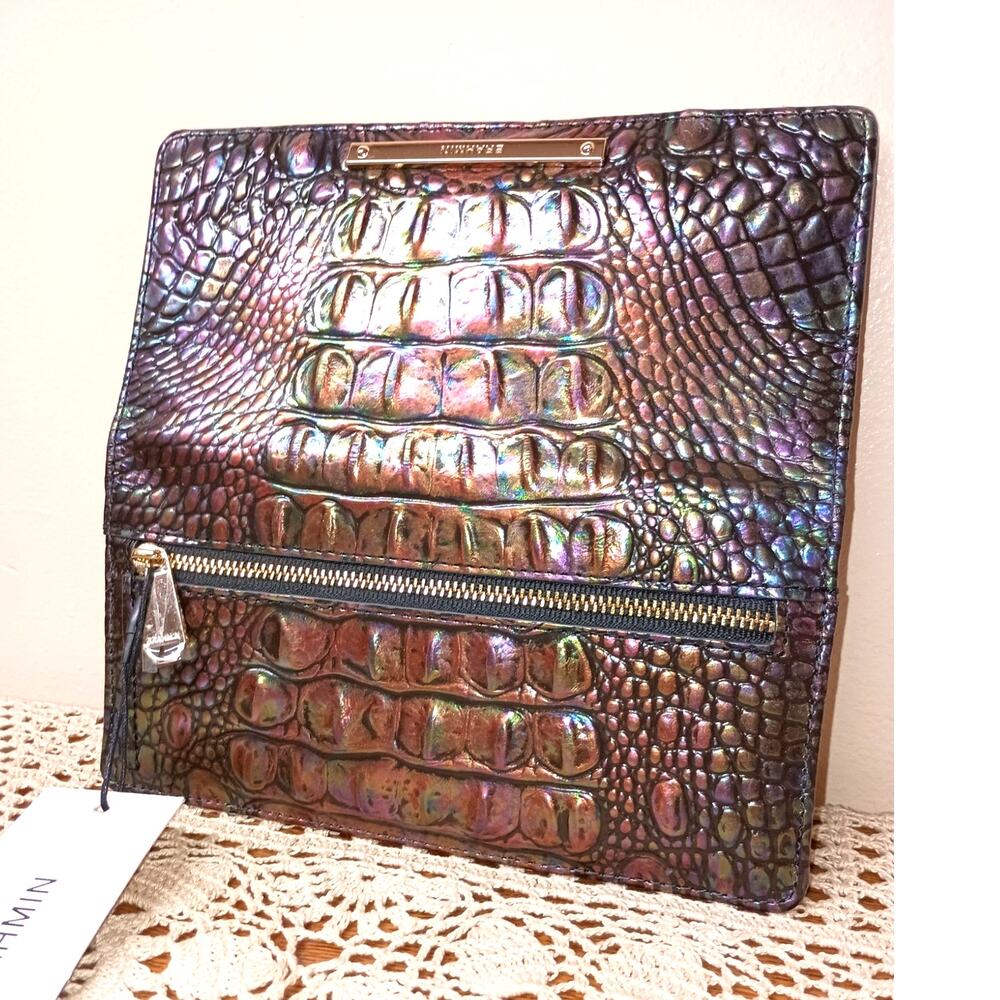 Gorgeous Brahmin ADY Wallet BLACK PEARL OMBRE NWT - Picture 6 of 7
